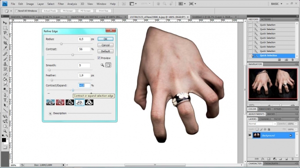 Creation of catching my eye...: Step 2