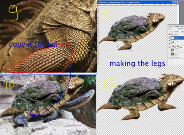 Creation of Water Dragon: Step 3