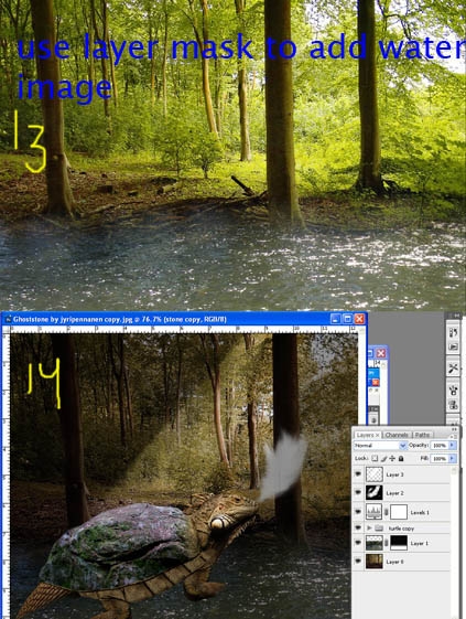 Creation of Water Dragon: Step 4