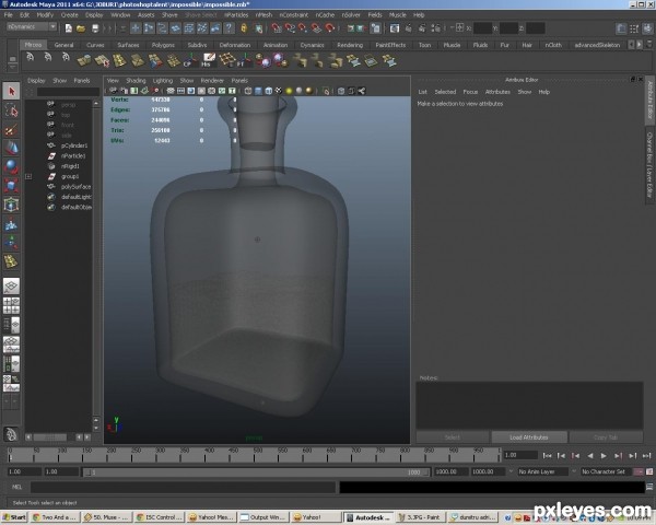 Creation of egg in a bottle: Step 4