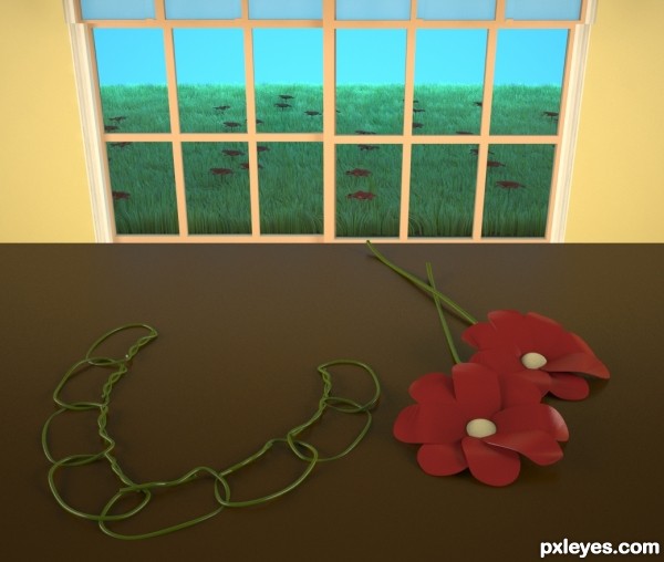 Creation of flower chain: Step 8