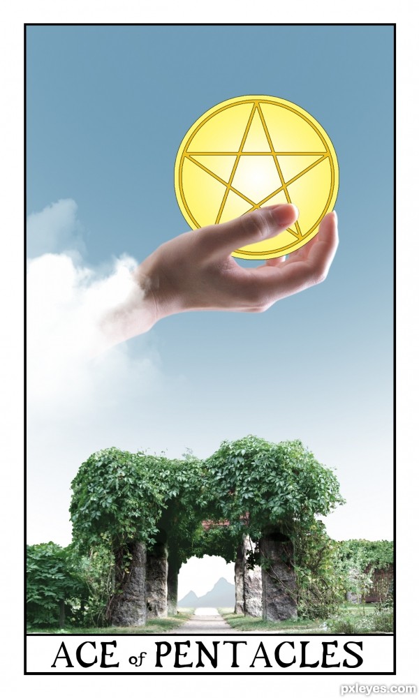 Creation of Ace of pentacles: Final Result