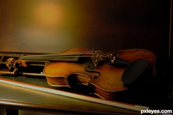 My daughters violin photoshop picture)