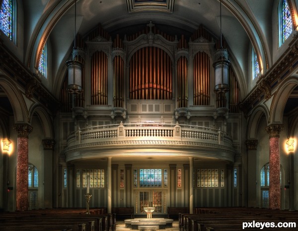 St James Cathedral Pipe Organ photoshop picture)