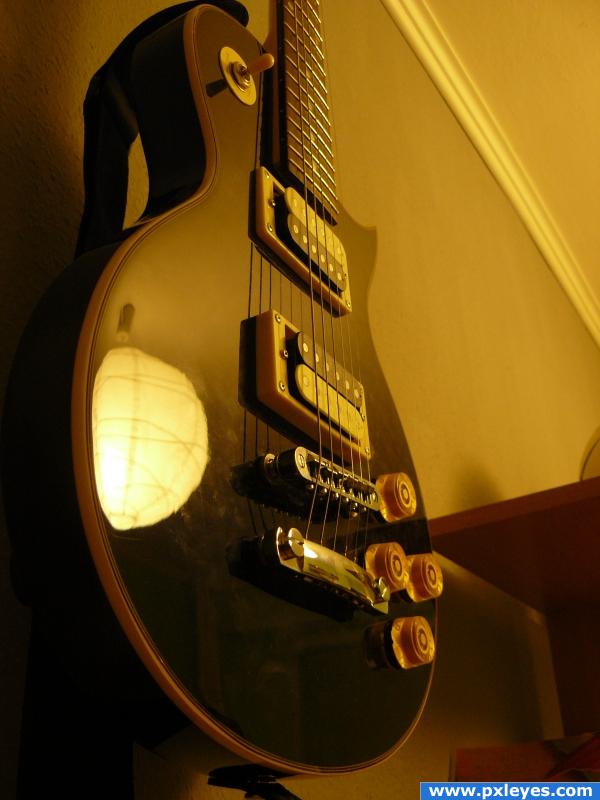 Guitar at night