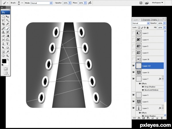Creation of Canvas Shoes: Step 6