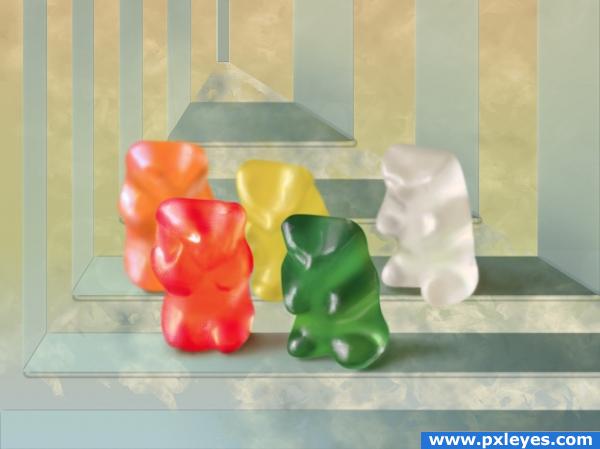 Creation of jelly bears: Final Result