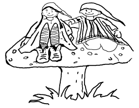 Creation of mushroom kids: Step 1