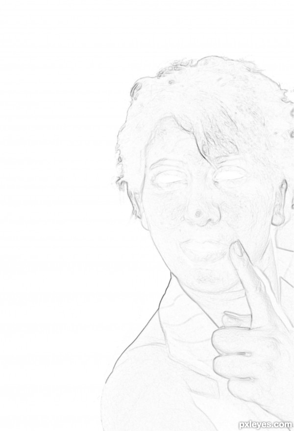 Creation of Painted woman: Step 1