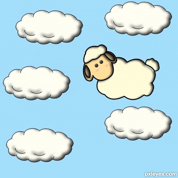 Creation of sheep cloud: Final Result