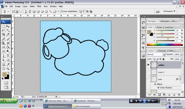 Creation of sheep cloud: Step 2