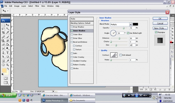 Creation of sheep cloud: Step 5