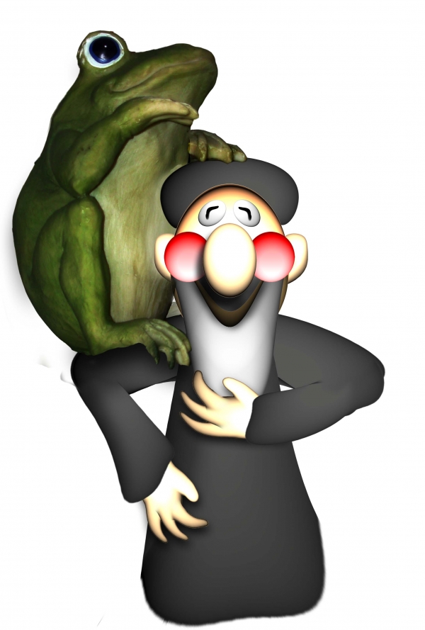 Creation of The Rabbi and the Giant Frog: Step 12