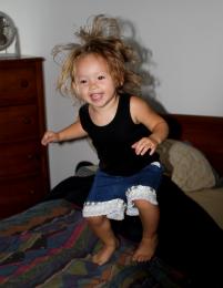 Jumping on the bed!!