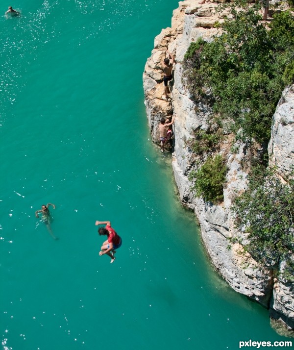 A long way down