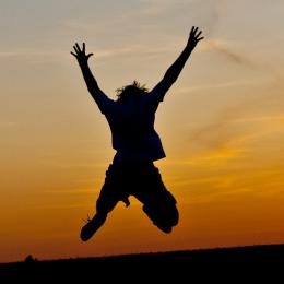 Sunset jumping