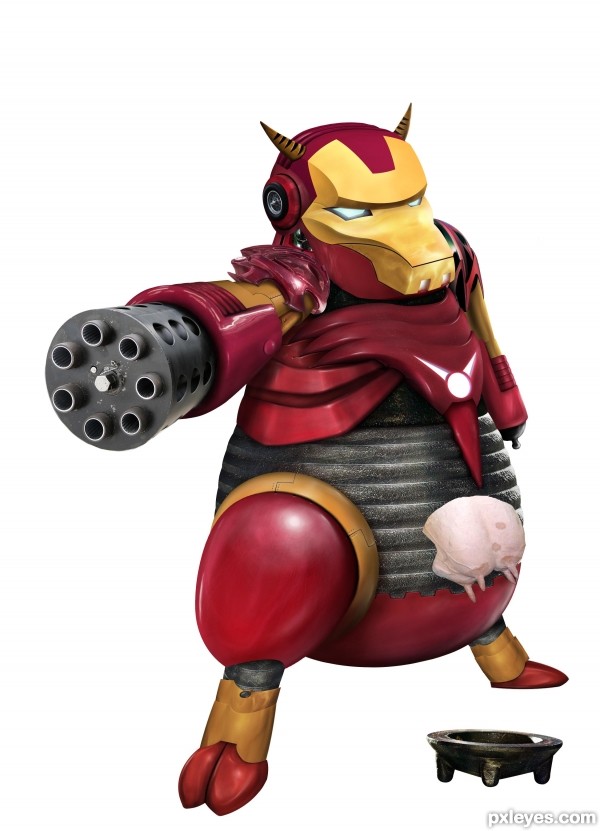 Creation of Iron cow: Step 13