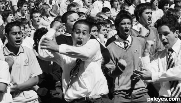 1000 boys doing the Haka.