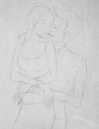 Creation of couple kissing: Step 1