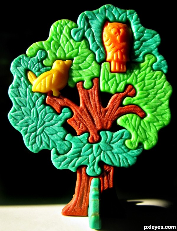 Plastic Green Tree 