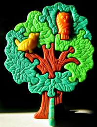 Plastic Green Tree 