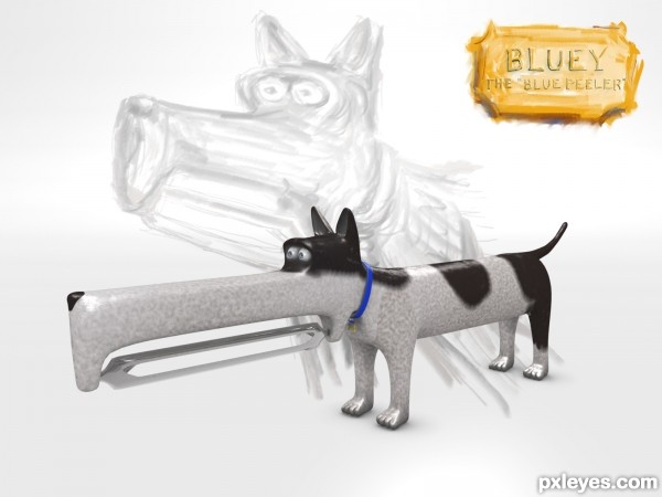 Creation of Bluey - the blue peeler: Final Result