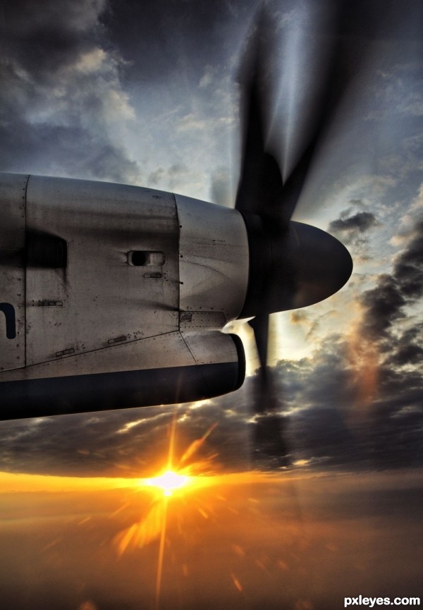 Propeller at Sunset