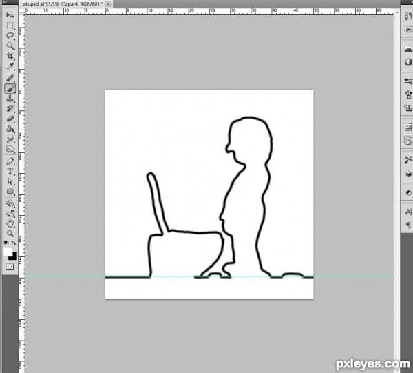 Creation of manneken pis: Step 1