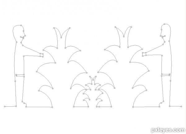 Creation of Christmas tree: Step 2