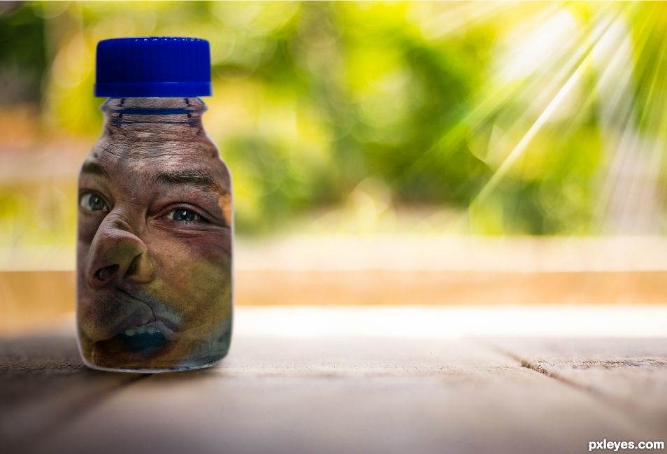Bottled Man Face