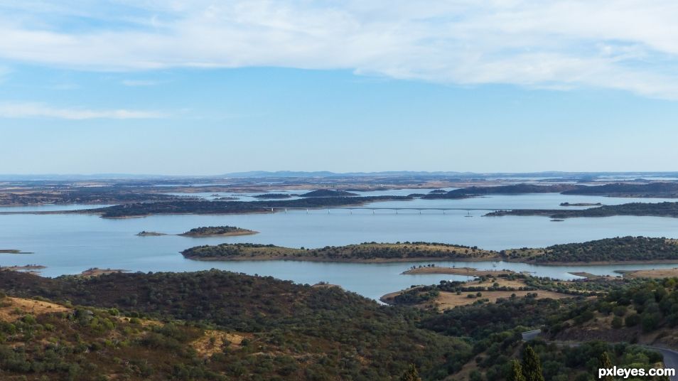 Guadiana lakes from Monsaraz (Portugal)