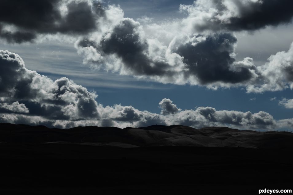 Rolling Hills and Clouds