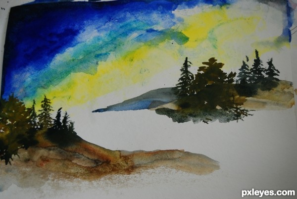 Creation of through the pines: Step 3