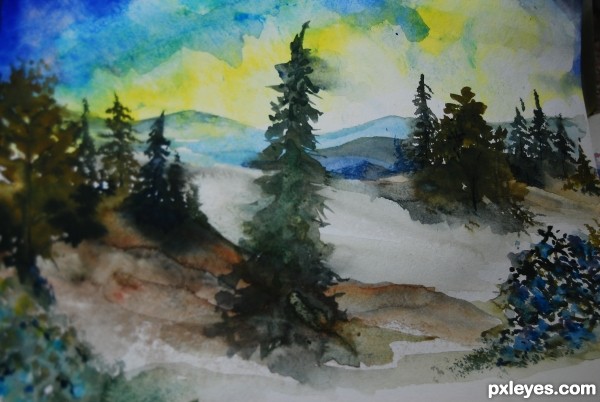 Creation of through the pines: Step 4