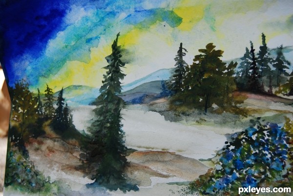 Creation of through the pines: Step 5