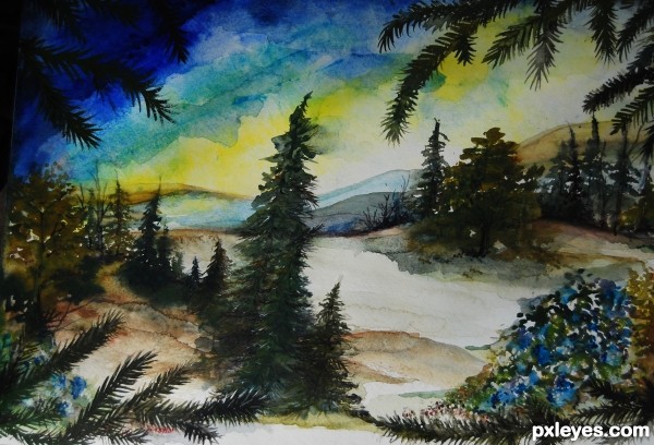Creation of through the pines: Step 7