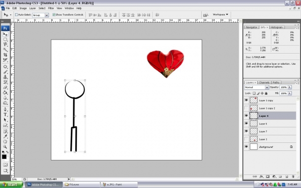 Creation of love you...: Step 2