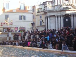 Many coins in the fountain!