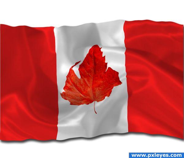 Creation of CANADIAN FLAG: Final Result