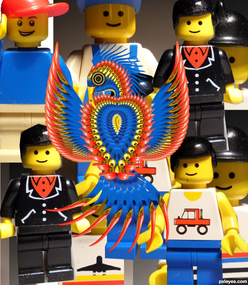 Creation of Lego People  Bird: Step 8