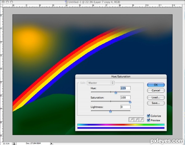 Creation of Rainbow: Step 5