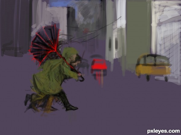 Creation of Rainy day: Step 3