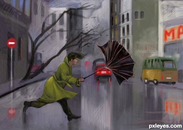 Creation of Rainy day: Step 7