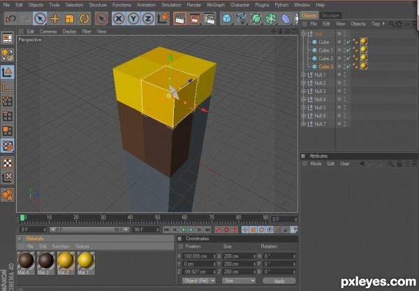 Creation of MINECRAFT TORCH: Step 1