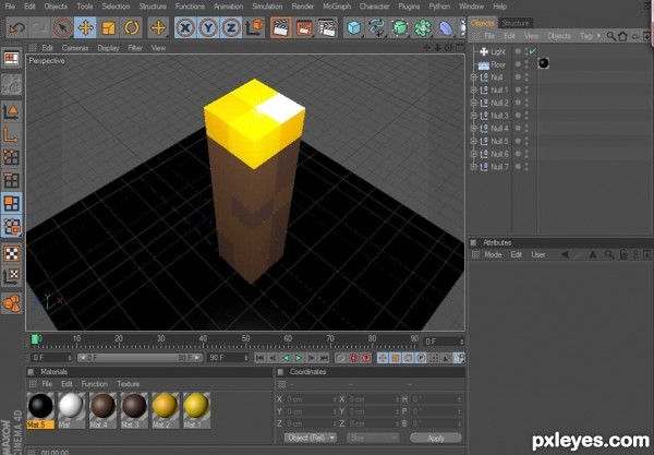 Creation of MINECRAFT TORCH: Step 2