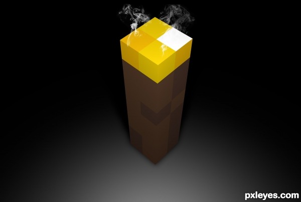 Creation of MINECRAFT TORCH: Step 3