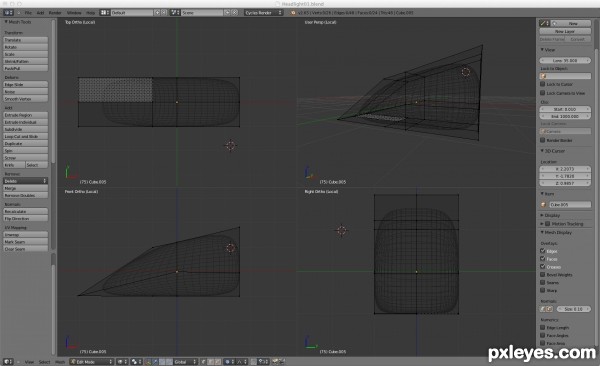 Creation of The drivers eye: Step 1