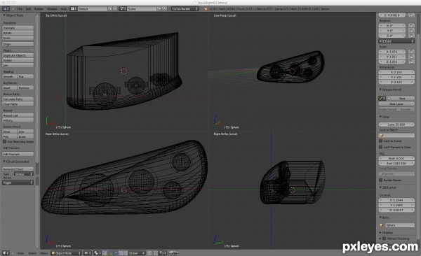 Creation of The drivers eye: Step 4
