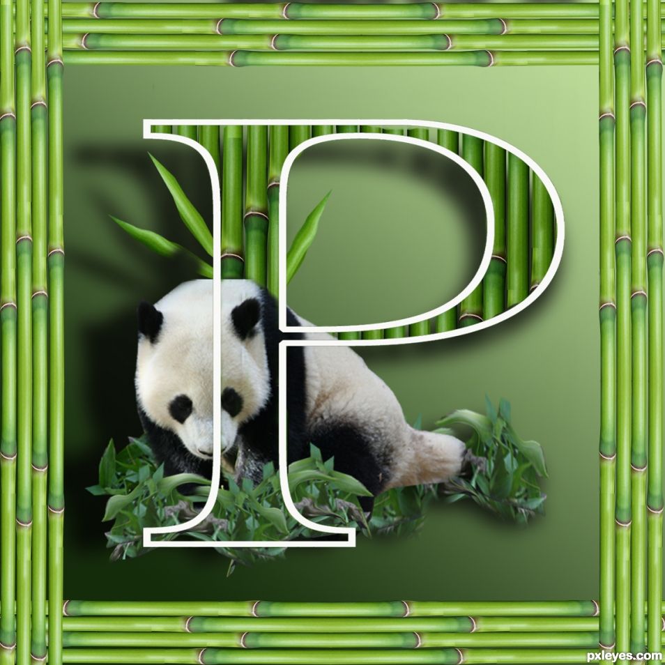 Creation of Letter P for a Happy Panda: Step 3
