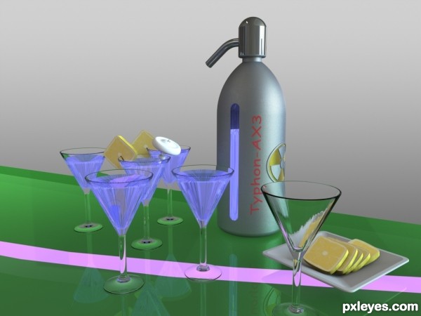 Creation of atomic blue lemon: Step 8